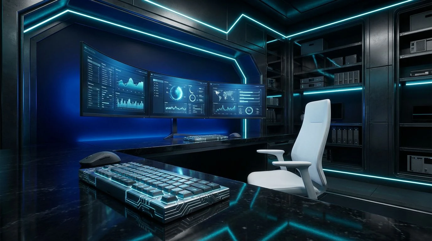 Electric Blue Color Palettes for High-Focus Home Offices