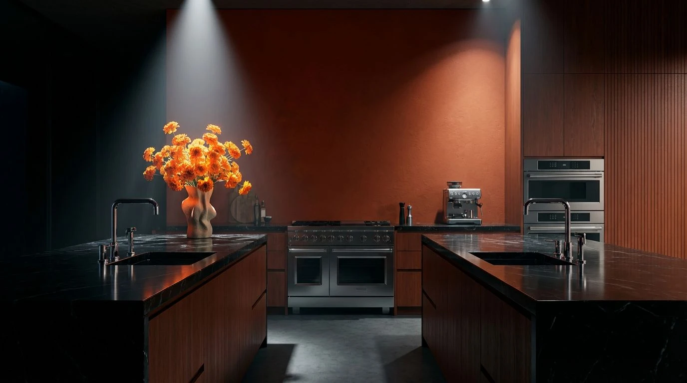 Electric Orange Kitchen Color Palettes for Bold Design