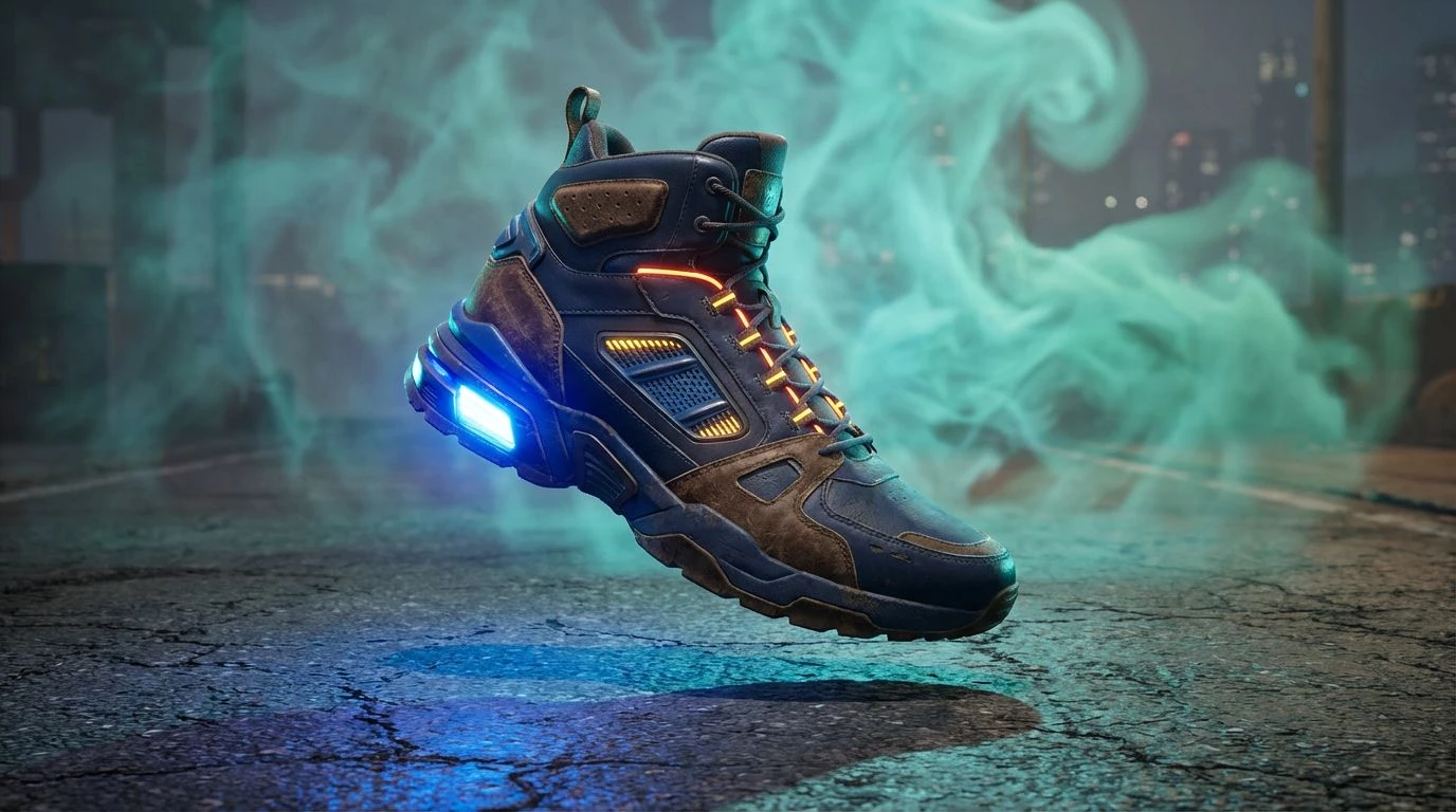 Streetwear Color Palettes: Blue Accents & Sneaker Design