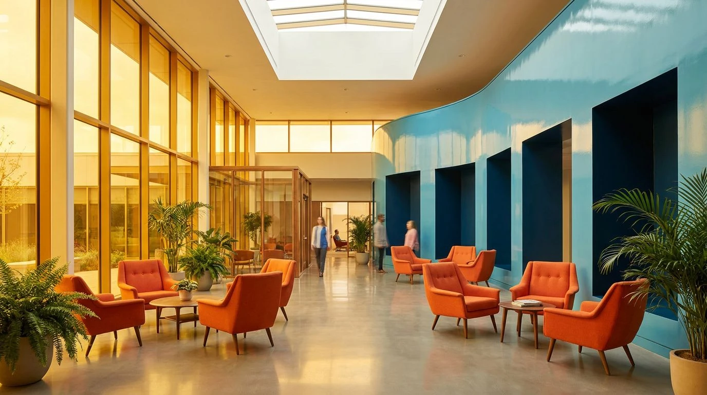 Optimistic 1960s Color Palettes for Healthcare Design