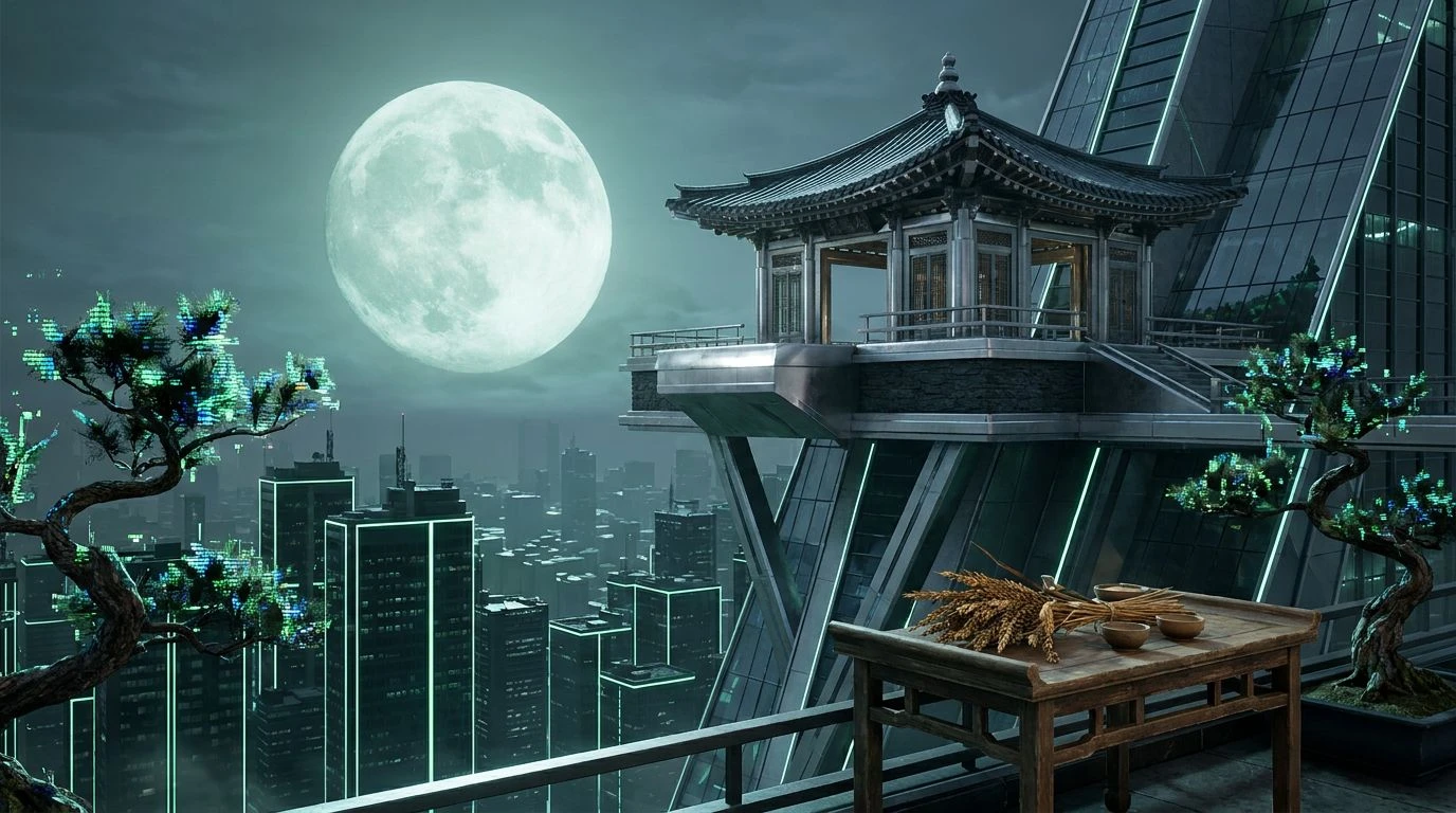 Chuseok Cyberpunk Color Palette: Trad Meets Future Design