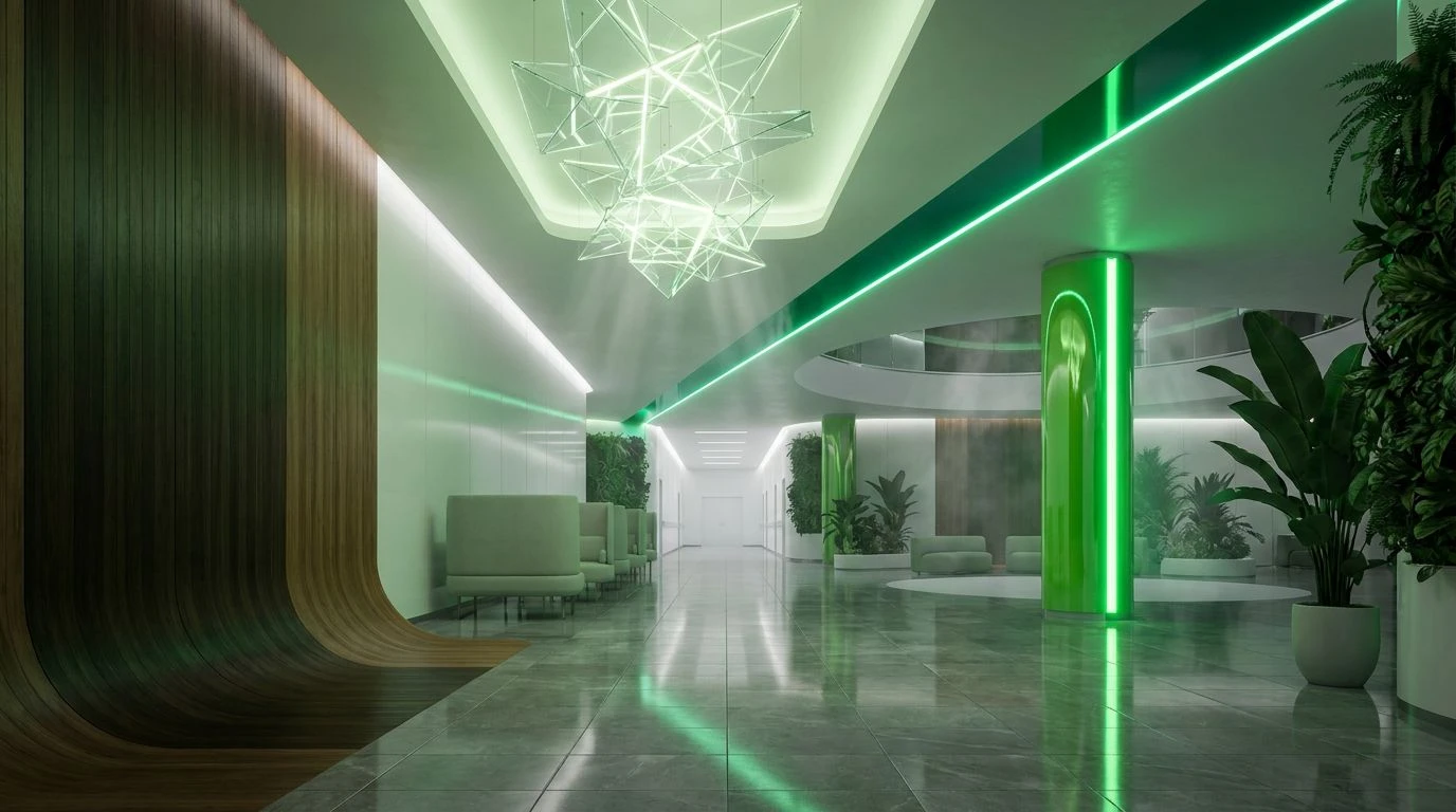 Neon Green Color Palettes: Disrupting Clinical Design