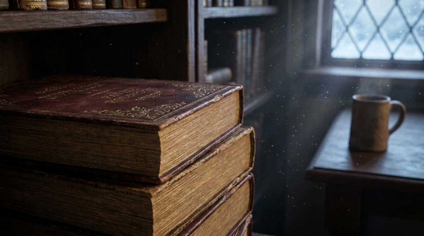 Winter Library Color Palette: Soft Parchment & Oxblood
