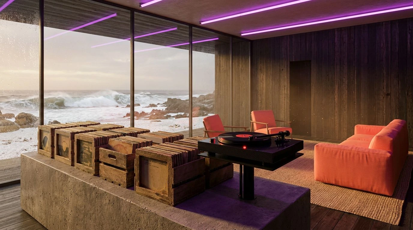 Modern Coastal Color Palettes with Tokyo Record Shop Style