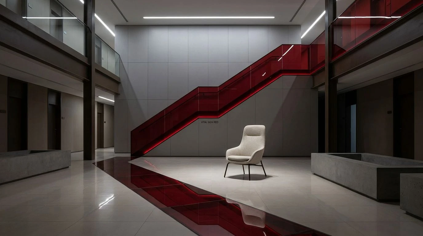 Hospital Color Palette Trends: Midnight Crimson & Grey
